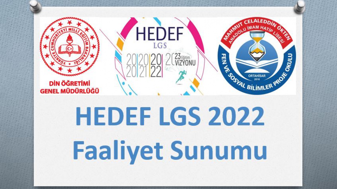 Trabzon hedef LGS 2022 proje koordinatörleri bilgi ve tecrübe paylaşım toplantısı yapıldı